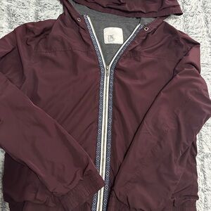 Zine Maroon Hooded Jacket